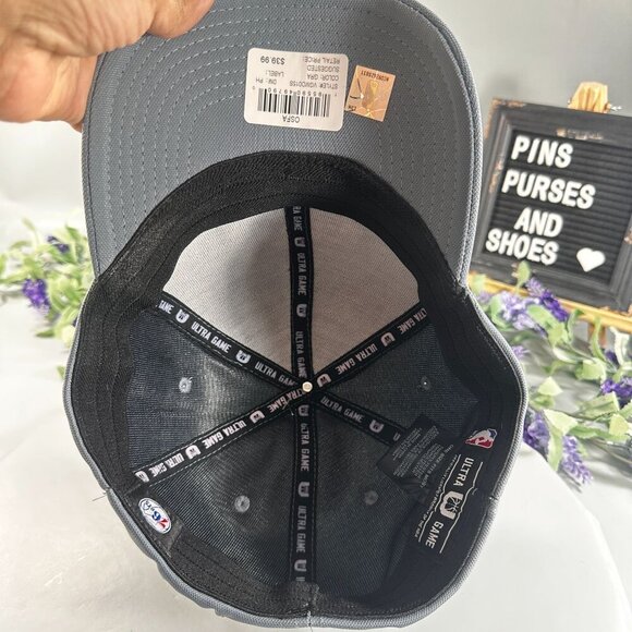 Ultra Games 76ers NBA Cap Phila Basketball Hat Fitted Back Baseball 6 Panel Grey - Picture 2 of 16